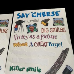 MAMBI sticker Sheets Set Of 2 Camera Pictures Smile 2001 Open & Missing