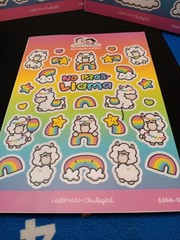 Hubman & Chubgirl No Probllama Rainbow variety Sticker set