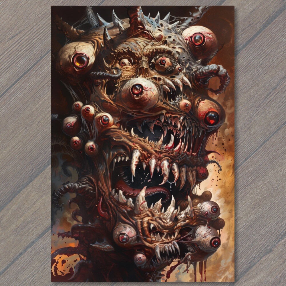 STICKER Monster Weird Scary Mouth Eyes Halloween Wild Crazy Unusual Mask Creep