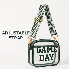 Transparent Spacious Sturdy Adjustable Compact Chic Game Day Clear Crossbody Bag