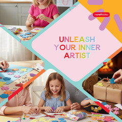 Incraftables Glitter Foam Stickers 100pc, Self Adhesive Kids Craft Shapes