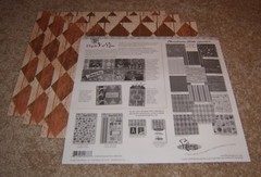 Flair Christmas Toile Vintage Look Scrapbook Paper(4)….Gold Harlequin Floor