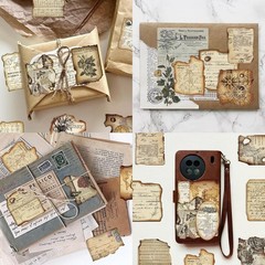 Vintage Journaling Stickers,Scrapbook Supplies for Planners,100Pcs Junk Journ…