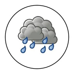 rain cloud stickers, labels, tags, envelope seals, storm