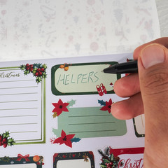 Christmas Wishes Scrapbook Stickers for Journaling Supplies, Pre-Cut Xmas Holida