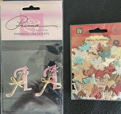 Prima Embellishments Florals Gems Chipboard Rub Ons Stamps Mixed Media NEW