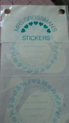 Vintage Mrs Grossmans Stickers Pearl Opal Swans Jumbo Stickers New 4 In Pack