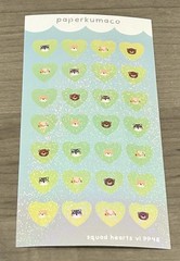 NEW PaperKumaCo “Squad Hearts V1” 💕 Sticker Sheet Paper Kuma Co Stickers