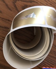 Vintage Stickers Scrapbooking Crafts – ROLL Gold Silver Christmas Bells