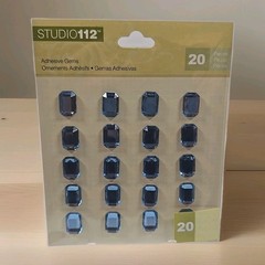 Studio 112 Blue Adhesive Gem Stickers 20 Count New Crafting Scrapbooking