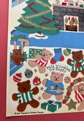 Vintage Sandylion Christmas Eve With The Bears Maxi Activity Sticker Sheet READ!