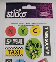 Sticko eksuccess BIG APPLE NYC stickers, 16 pieces in package