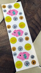 Mixed Lot Vintage SANDYLION Stickers: Apples, Bikes, Bugs, Piggy Banks, London