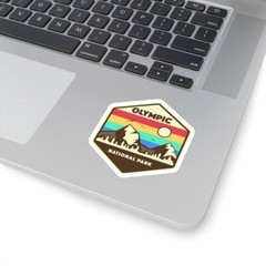 Olympic National Park Retro Sticker, National Park Sticker, National Park Gift,