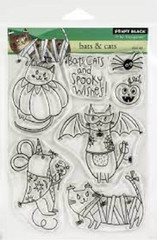 Penny Black Creative Clear Stamps BATS AND CATS