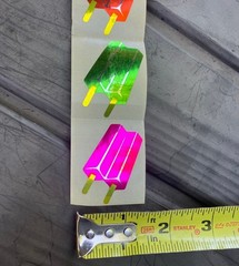 Vintage Sandylion Popsicle Stickers 1980s Foil Rare Sandy Lion Sheet Kawaii NOS