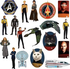 STAR TREK THE NEXT GENERATION DIE CUT VINYL 50 CT STICKER PACK