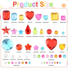 11 Sheet Gem Stickers, 2317Pcs Gem Stickers for Crafts, Self-Adhesive Rhinestone