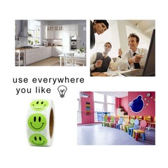Hcode Happy Face Stickers Roll Circle Dots Paper Labels Reward Stickers Teach…