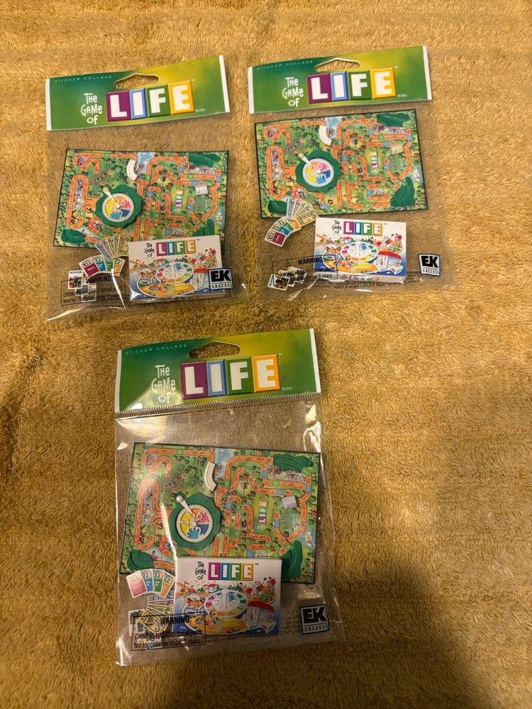 The Game of Life Board Game RARE Hasbro Jolee’s Sticker Scrapbook 2003