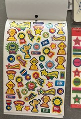 Huge Mixed Lot Foil Adhesive Star Student Stickers Colorful Reward NEW