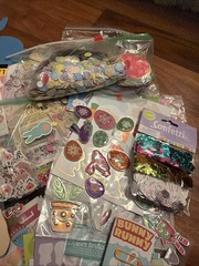 Easter Spring Scrapbooking Crafting Lot Hundreds Stickers Ribbon Misc Tons