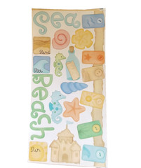 Rusty Pickle Scrapbook Summer Beach Vacation Travel & Patriotic Phrases Stickers
