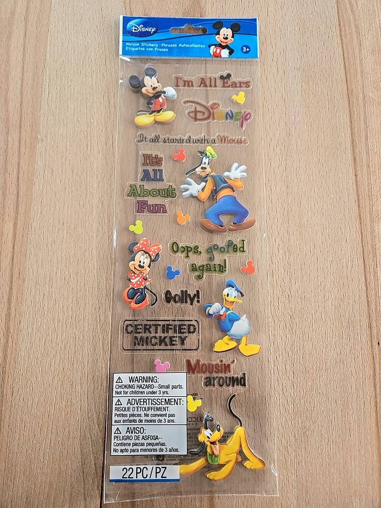 Disney Mickey Phrase scrapbooking stickers