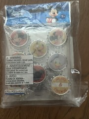 Lot Of 3 Pks Disney Mickey Mouse & Friends 3D Bottle Caps Scrapbooking Stickers