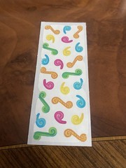 Vintage Creative Memories Colorful Swirls Sticker Strip 2×5 Inches