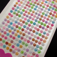 3 Sheets of 294pcs 5mm Color AB Sunflower Self-Adhesive Rhinestones Stickers