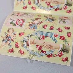 Vintage Frances Meyer Love Notes Floral Sticker Roll Lot of 83 Sheets – READ