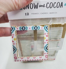 CR5 Crate Paper Snow And Cocoa 12 Christmas Frames Scrapbooking Embellishments