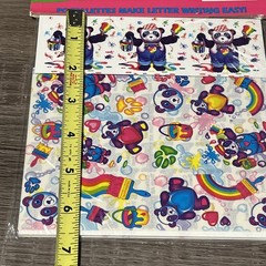 Lisa Frank Sticker & Stationary PANDA BEAR PAINTER Vintage Postalettes Stickers
