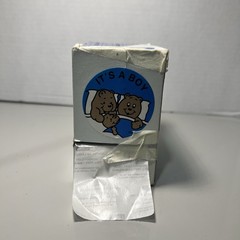 UAL OB318 «It’s a Boy» Baby Bear Roll Stickers, Blue/White/Brown/Black