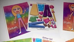Vtg 90s Current Diva Valentine Cards w/Sticker Activity Sheet x4 Paper Dolls Y2K