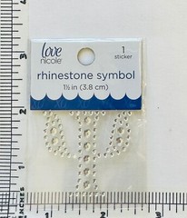 Greek Letter Psi Rhinestone Sticker 1.5″ Clear Silver Glitter Bling Monogram