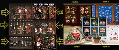 Merry Christmas Holiday Wallpaper Sticker Home Window Decor Store Glass Door