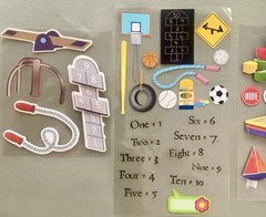 SALE! Lot of Kids Toys Park Stickers & Scrap Kit! Little Yellow Bicycle, Etc