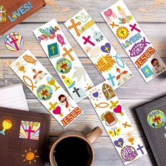 1600 Pcs Easter Sticker Bulk Religious He Lives Christian Stickers Sheet Assort.