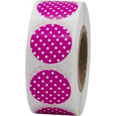 Circle Polka Dot Stickers | 0.75″ Inch Round | 500 Pack | Pick One Color