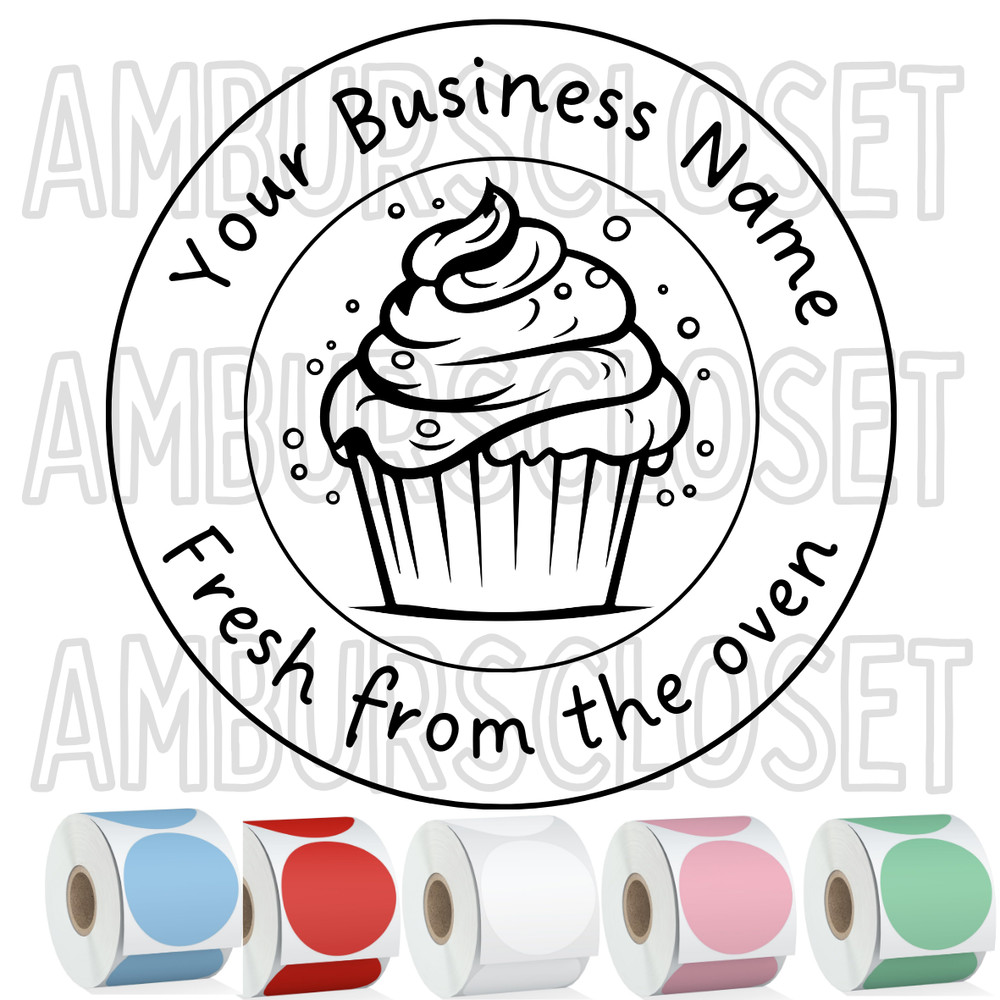 40 CUSTOM Bakery STICKERS 2″ LABELS SEALS WATERPROOF Small Business Food Cupcake