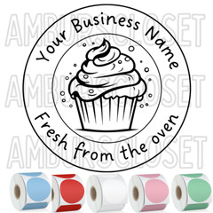 40 CUSTOM Bakery STICKERS 2″ LABELS SEALS WATERPROOF Small Business Food Cupcake