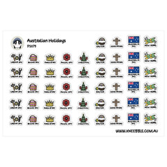 Australia Holiday Planner Stickers – 2026 Public Holiday Tracking Labels