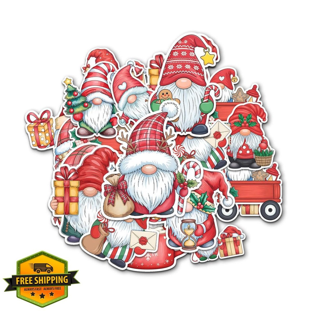 Vybonz Gnome Stickers Set Gnome 2 3 Inches