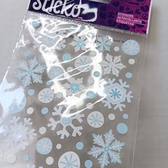 EK Success Sticko Blue/White Winter Snowflakes Glitter Stickers – 79 PC