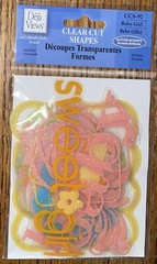 Deja Views ~ Clear Cut Shapes Glitter Accents Baby Sweet Girl Too Cute Scrapbook