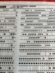 Four Letraset INSTANT LETTERING Transfer 12 & 14pt, 16-18pt Helvetica Med 33