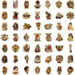 100pcs Vintage Stickers Retro Girl Sailor Sticker Pack for Adults Old School S
