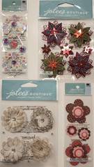 Lot Of 11 JOLEE’S BOUTIQUE STICKO Dimensional Scrapbooking Stickers FLOWERS